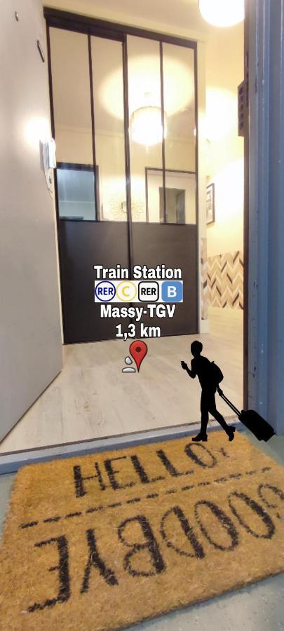 T4 Massy Tgv By Beds4Wanderlust - 80M2 Avec Terrasse Et Bureau - Proche Coulee Verte - Ideal Pro Ou Famille Exterior foto